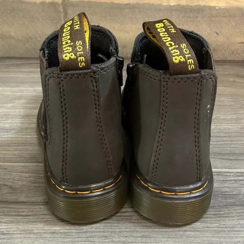 Dr Doc Martens Softy T Leather Chelsea Boot Size 9 Toddler Side Zip 2976